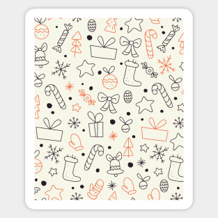 Christmas Drawing Pattern Sticker